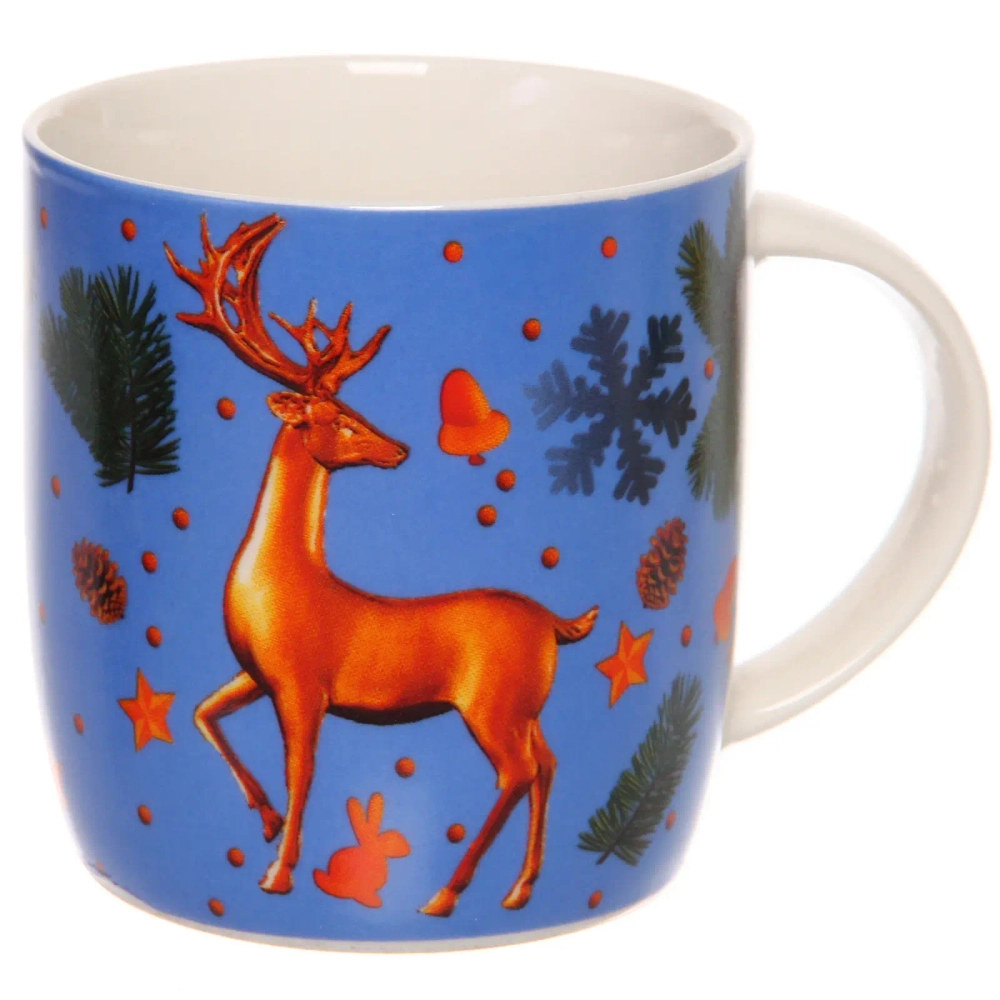 Кружка керамическая 360мл «Новогодняя сказка», микс рисунков