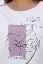 Блуза Чарли (бело-сиреневая) Б13802-20М LT Collection