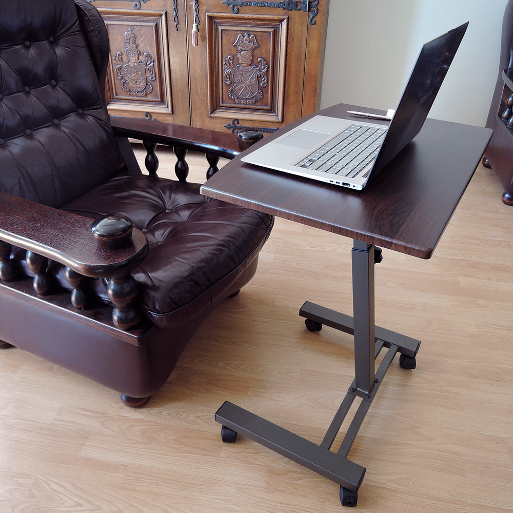 Столик для ноутбука, Cтолик для ноутбука с регулировкой высоты, на колесах, прикроватный столик, Tatkraft Salute, 1