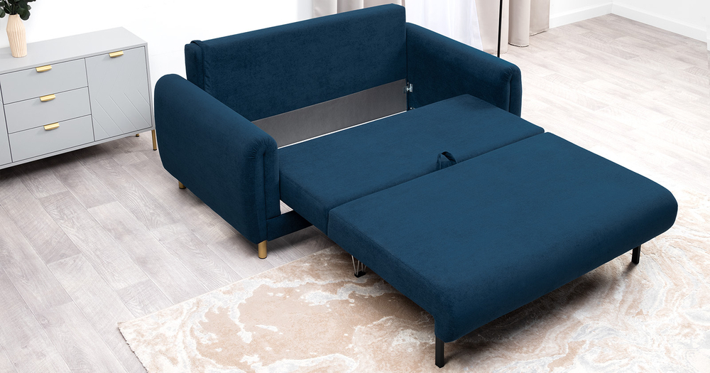 Оникс Диван-кровать прямой OCEAN 017 синий