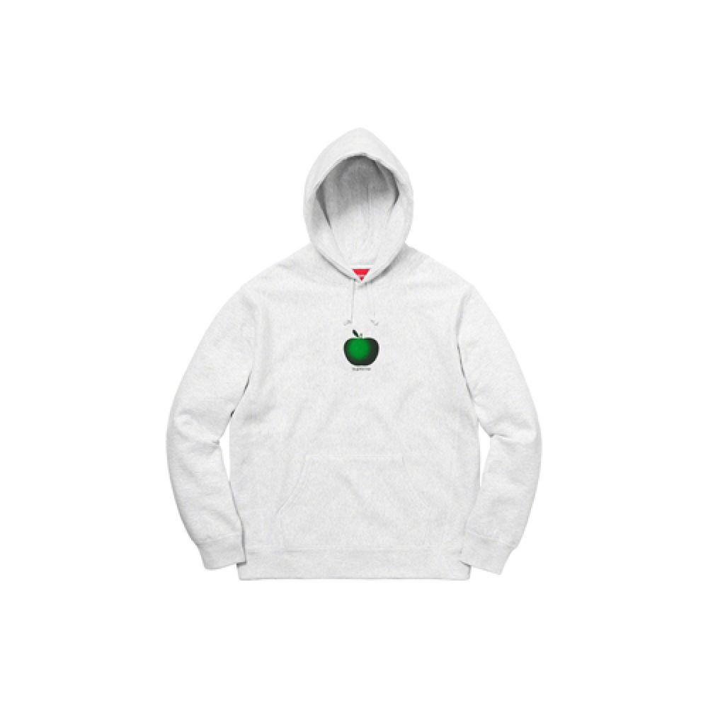 Supreme SS19 Apple Hooded Sweatshirt Grey Logo