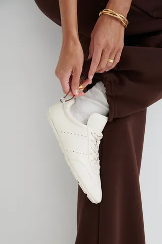 Широкие джоггеры без начеса шоколадного цвета