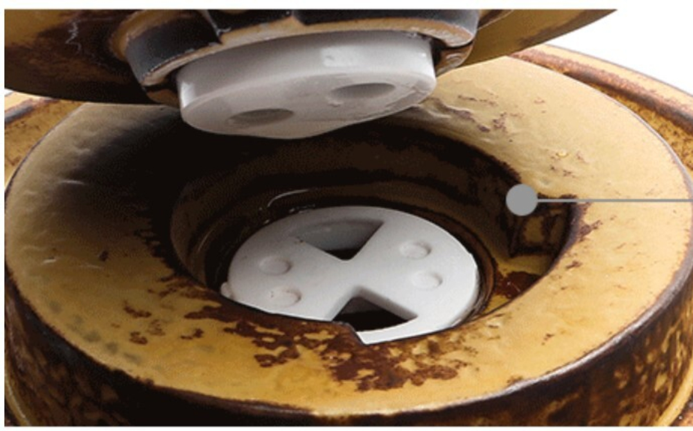 278136 Сервиз  Водяная мельница "Кожаный" чайник 150мл, жернова, сливник. 6 пиал, керамика