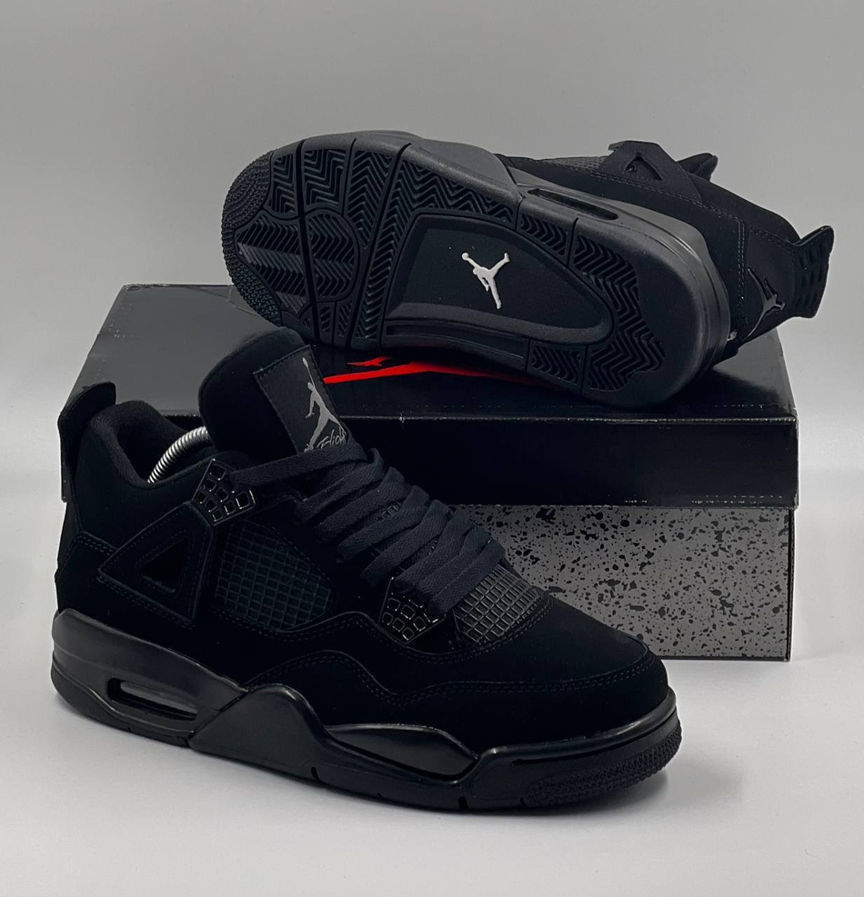Кроссовки Nike Air Jordan 4 Black Cat #A354 (черн.)