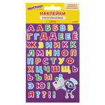 Наклейки зефирные "Русский алфавит", многоразовые, 10х15 см, ЮНЛАНДИЯ, 661782
