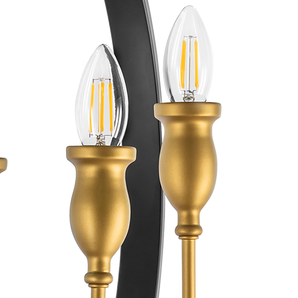 731247 Люстра CERO 4х40W E14 ЧЕРНЫЙ/ЗОЛОТО