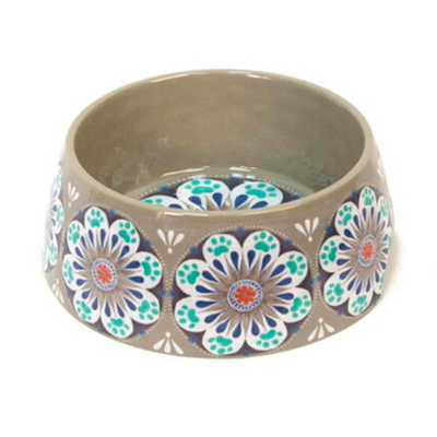 TARHONG Миска для животных "Moroccan", бежевая с рисунком, 21.6х6.7см/1890мл