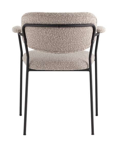 Стул Carol с подлокотниками, серое букле