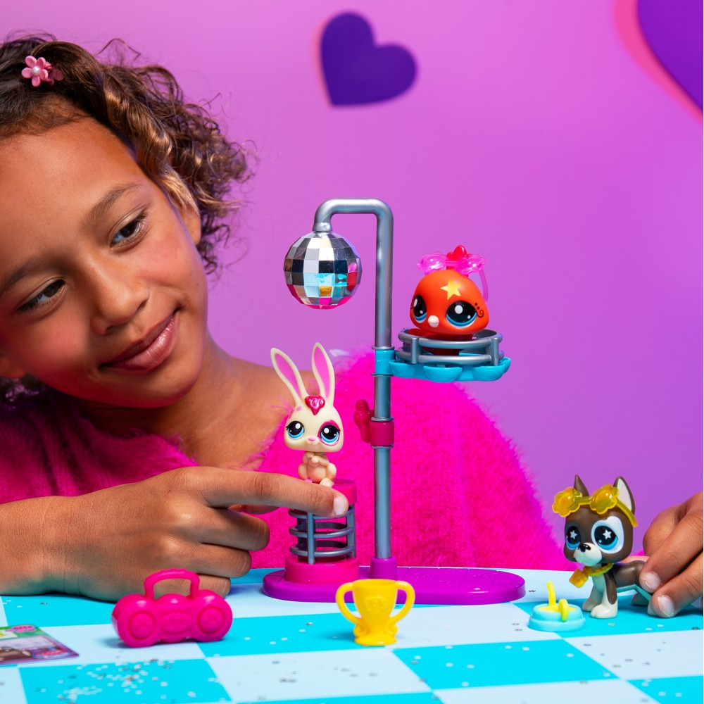 Littlest Pet Shop - DISCO Набор с тремя животными 3-ПАК + аксессуары LPS00637