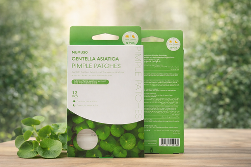 Патчи Mumuso гелевые Центелла Азиатская восстанавливающие 12 шт