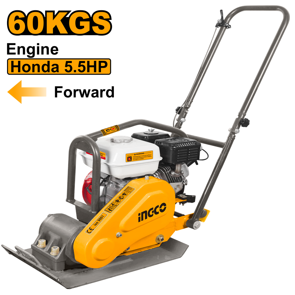 Виброплита бензиновая INGCO GCP060-1 INDUSTRIAL 60 кг 4,0 кВт (5,5 л.с.)