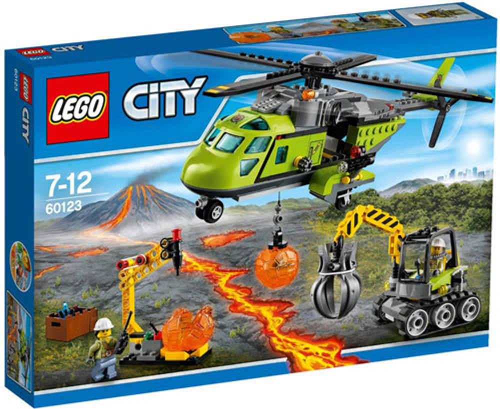 LEGO City: Грузовой вертолёт исследователей вулканов 60123 — Volcano Supply Helicopter — Лего Сити Город