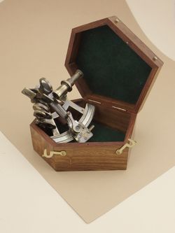 Nautical Морской секстант в деревянном футляре