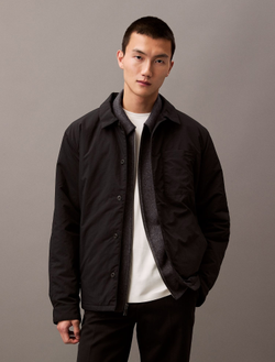 Утепленная куртка Calvin Klein Crinkle Nylon Shirt Jacket Black Beauty