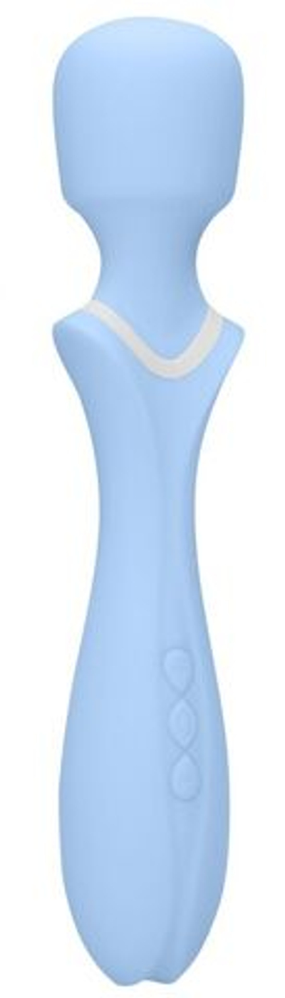 Голубой вибромассажер-жезл Jiggle (Цвет: голубой)
