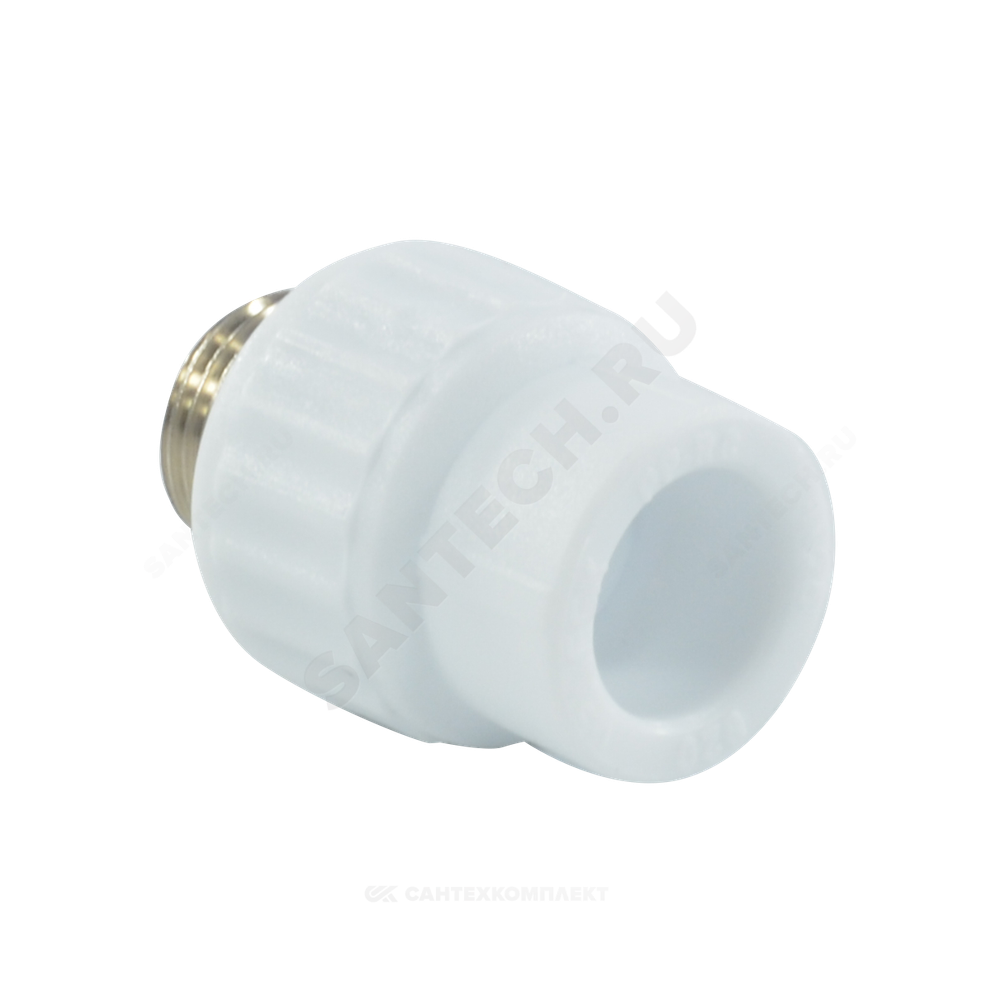 Муфта PP-R комбинированная белая Дн 20х3/4" НР VALFEX 10130120