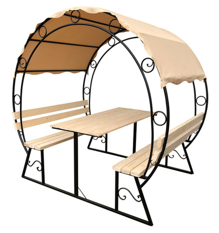 Каркас беседки Garden Story Подкова (без СПК) + доски+крепеж