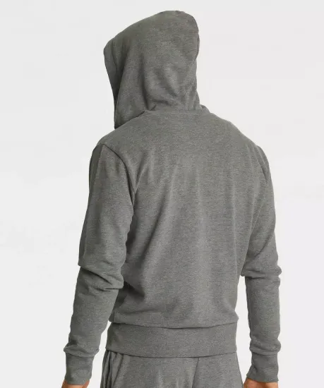 Мужская толстовка с капюшоном Atlantic HMT-001, серый меланж