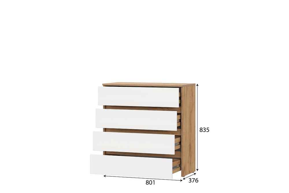 НЕКСТ 1 Спальня (Дуб Золотой/Белый)