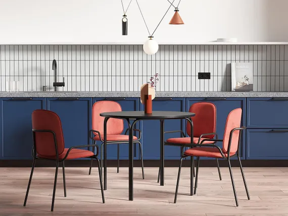 Стул Ror, Double Frame, темно-красный велюр