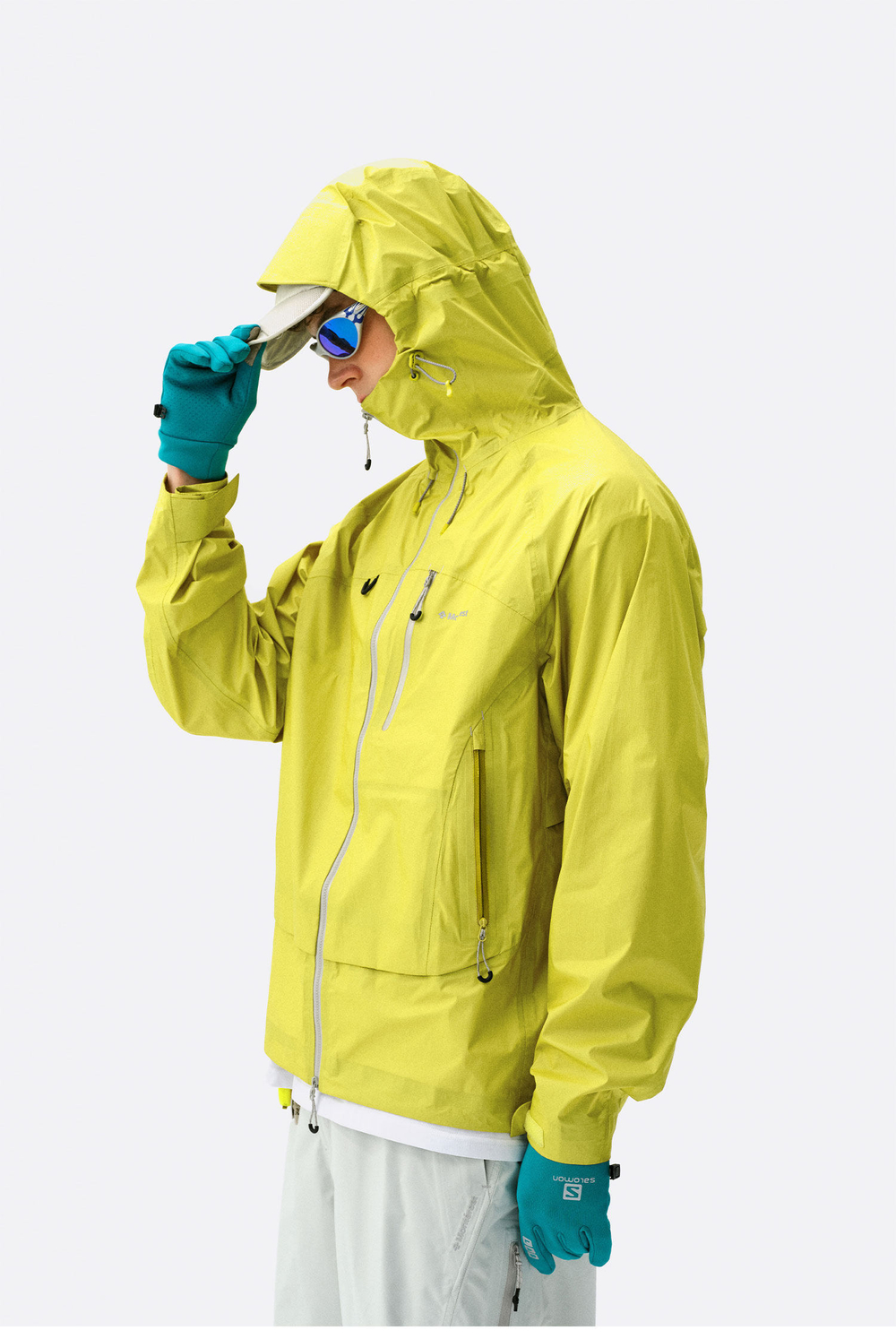 Куртка Nothomme Monterest outdoor C6 water-repellent glossy color-block zipper lightweight hooded jacket