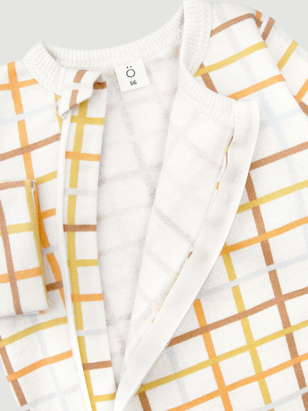 Утеплённый комбинезон с закрытой ножкой Mjölk Sleep and Play Цветная клетка