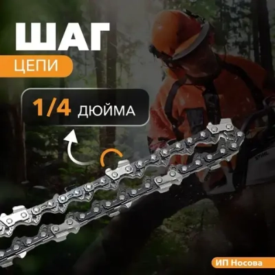 Цепь для пилы 203 мм, шаг 1/4" 45 зв. 3 шт.