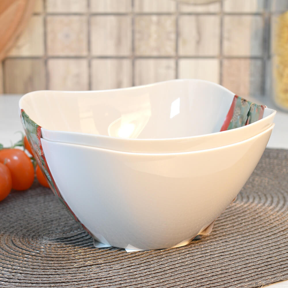 Набор салатников 2шт 1л "Семейный уют", платина