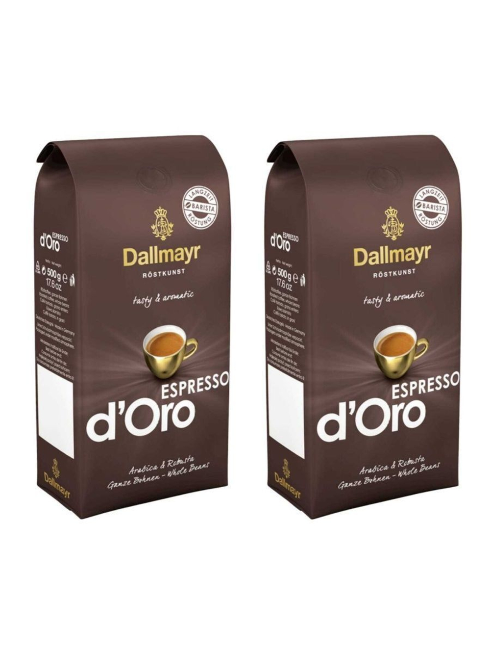Кофе в зернах Dallmayr Espresso d'Oro, 1 кг (Даллмайер) х 2 шт