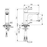 Смеситель для умывальника одноручный CONNECT AIR Ideal Standard A7015AA