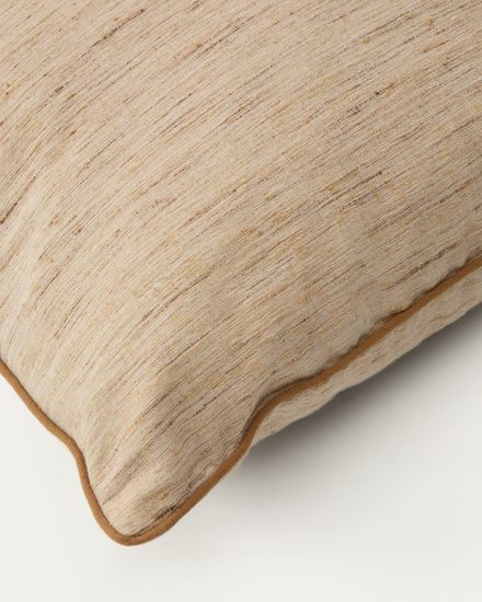 Чехол для подушки Aleos из меланжевой ткани с контрастной отделкой 45 х 45 см