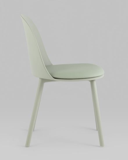 Стул Fog с подушкой пластик серо-зеленый
