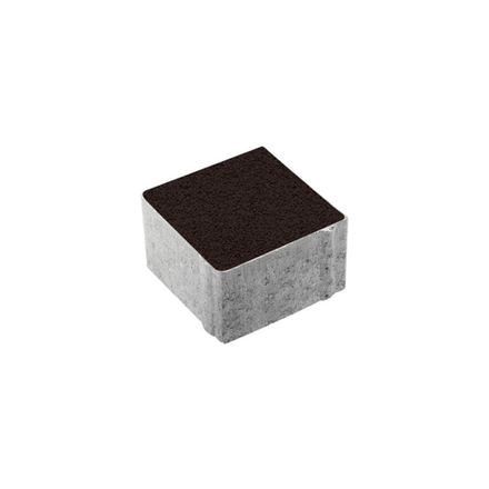 Тротуарная плитка КВАДРАТ 100х100 мм - Гранит Коричневый