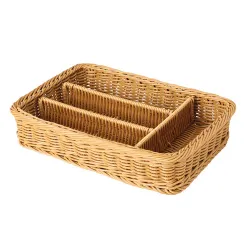 Контейнер для столовых приборов 4 отд., ротанг, P.L. Proff Cuisine