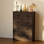 Серый деревянный комод Раст 4 ящика для хранения вещей и игрушек с органайзерами, из массива сосны