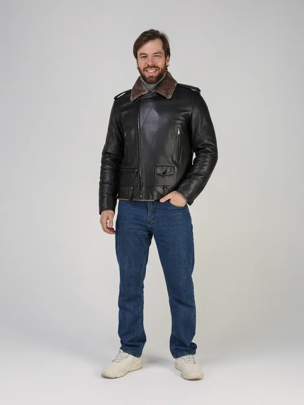 Дубленка зимняя натуральная косуха