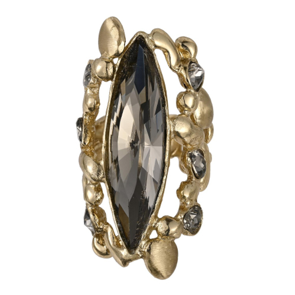 Кольцо серый кристалл