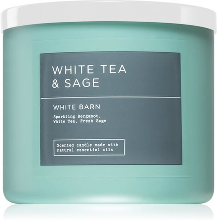 Bath & Body Works White Tea & Sage - ароматическая свеча /   411  g  / GTIN 667555965019