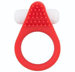 Красное эрекционное кольцо LIT-UP SILICONE STIMU RING 1 RED (Цвет: красный)