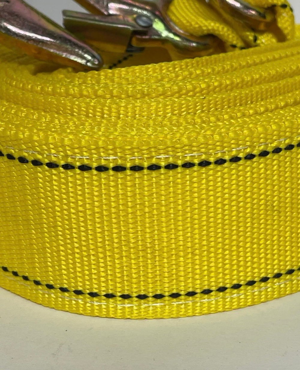 6Т-4.5М \ Трос буксировочный для автомобиля, 6 тонн, 4.5 метра, желтый, с крюками, AORUI, TG (1 шт.)