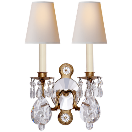 Настенный светильник Visual Comfort Yves Crystal Double Arm Sconce