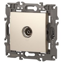 14-3101-04 ЭРА Розетка TV одиночная, IP20, Эра Elegance, шампань | Розетки и выключатели