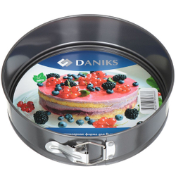 Форма для выпечки сталь, 24х24х6.8 см, антиприг, кругл, разъем, Daniks, К-803