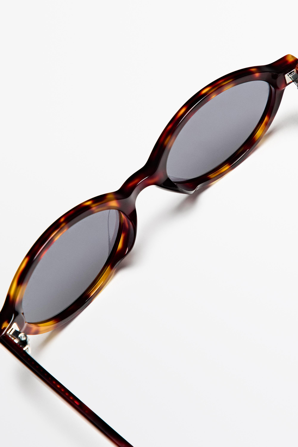 Massimo Dutti Овальные солнцезащитные очки, коричневый