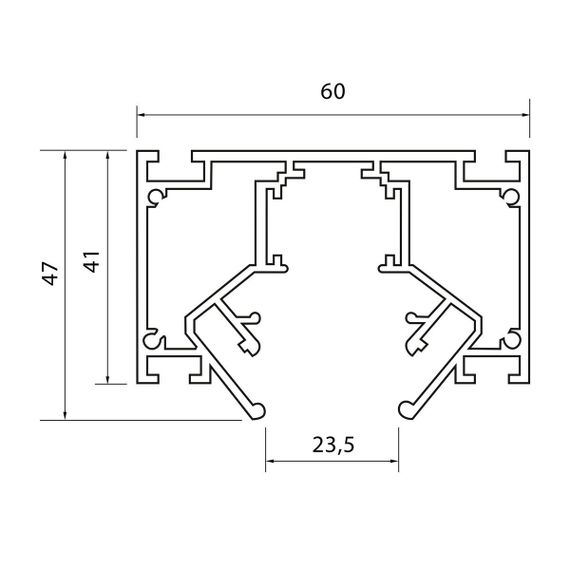 Шинопровод под натяжной потолок ST Luce Skyline 48 ST047.429.00