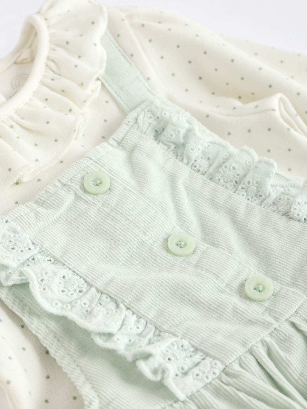 Комбинезон и боди в комплекте для малышей Next Q94-884, Мятный, Молочный