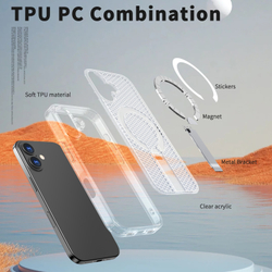 Прозрачный чехол Mesh Pro Magnetic Case для iPhone 17