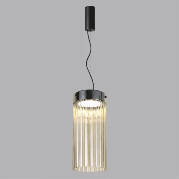 5047/10L L-VISION ODL24 000 черный/светл.янтарный/металл/стекло Подвес LED 10W 4000К 1237Лм PILLARI