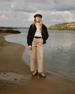 Брюки Called a Garment Classic wide chinos Женский песочные