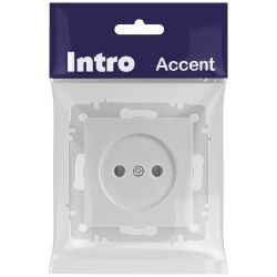 Розетка Intro Accent 6-201-03 2P 16А-250В IP20 СУ AL/CU алюминий | Intro
